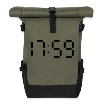 17:59 – The moment between day and night - Roll Top Backpack - olive/black - Front