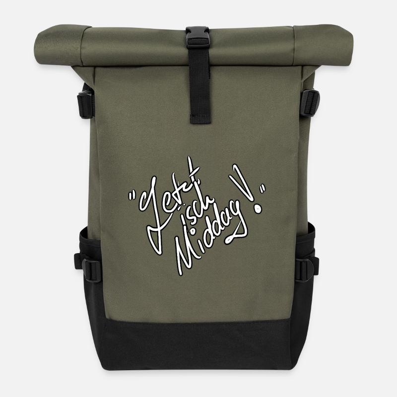 Mittagszeit - Rolltop Rucksack - Olive/Schwarz