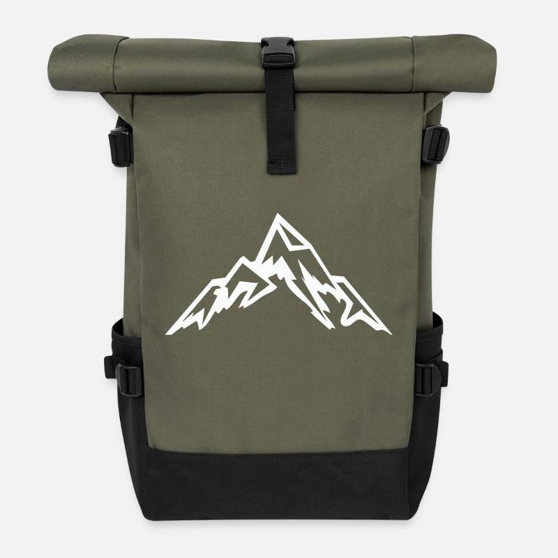 Gebirge Berg - Rolltop Rucksack - Olive/Schwarz