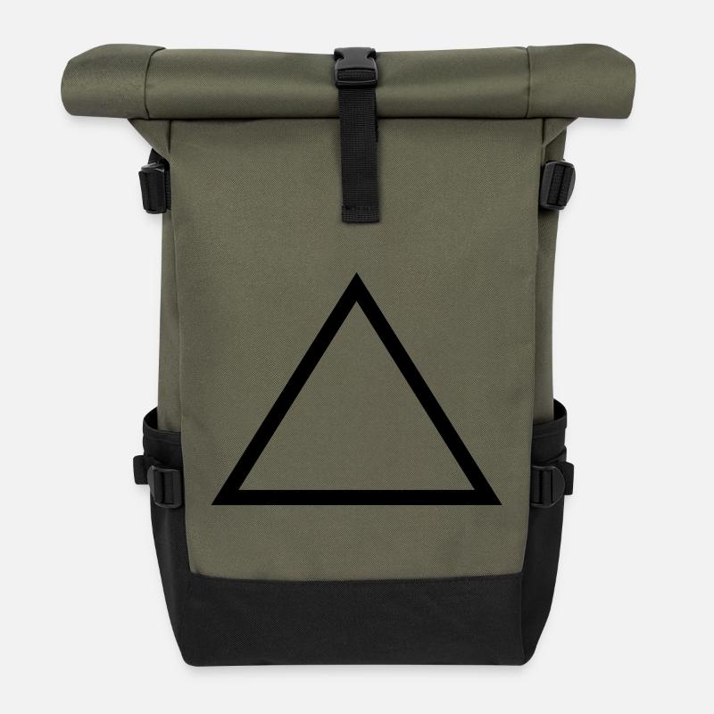 Dreieck - Rolltop Rucksack - Olive/Schwarz