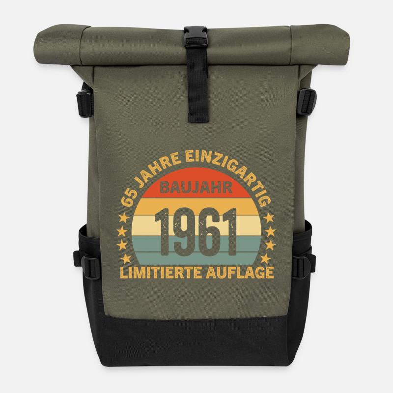 65 ANS D’ÉDITION LIMITÉE UNIQUE - Sac à dos roll top - olive/noir