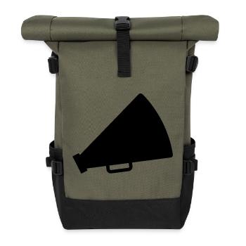 Cheerleader megaphone - Roll Top Backpack - olive/black - Front