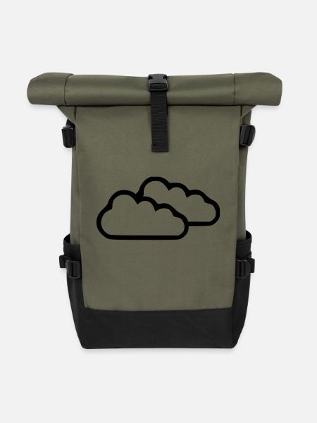 Wolken - Rolltop Rucksack - Olive/Schwarz