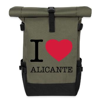 I LOVE ALICANTE Spain Spanien - Rolltop Rucksack - Olive/Schwarz - Vorne