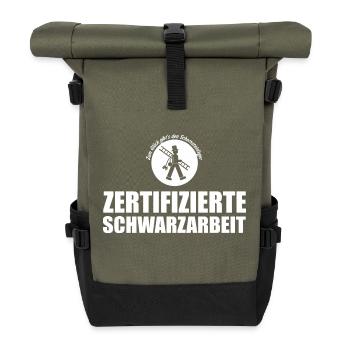 certifié au noir - Sac à dos roll top - olive/noir - Devant