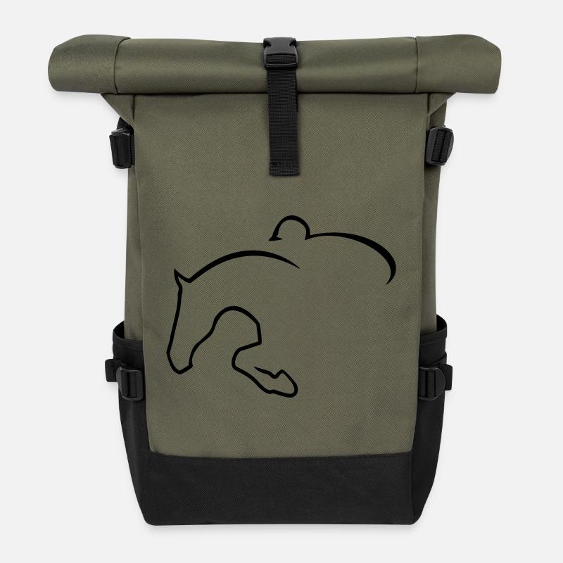 6061912 121501268 Springreiter - Rolltop Rucksack - Olive/Schwarz