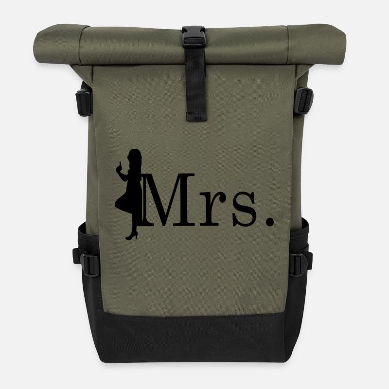 Mr. & Mrs. Partnerlook Agentin (Part 1) - Rolltop Rucksack - Olive/Schwarz