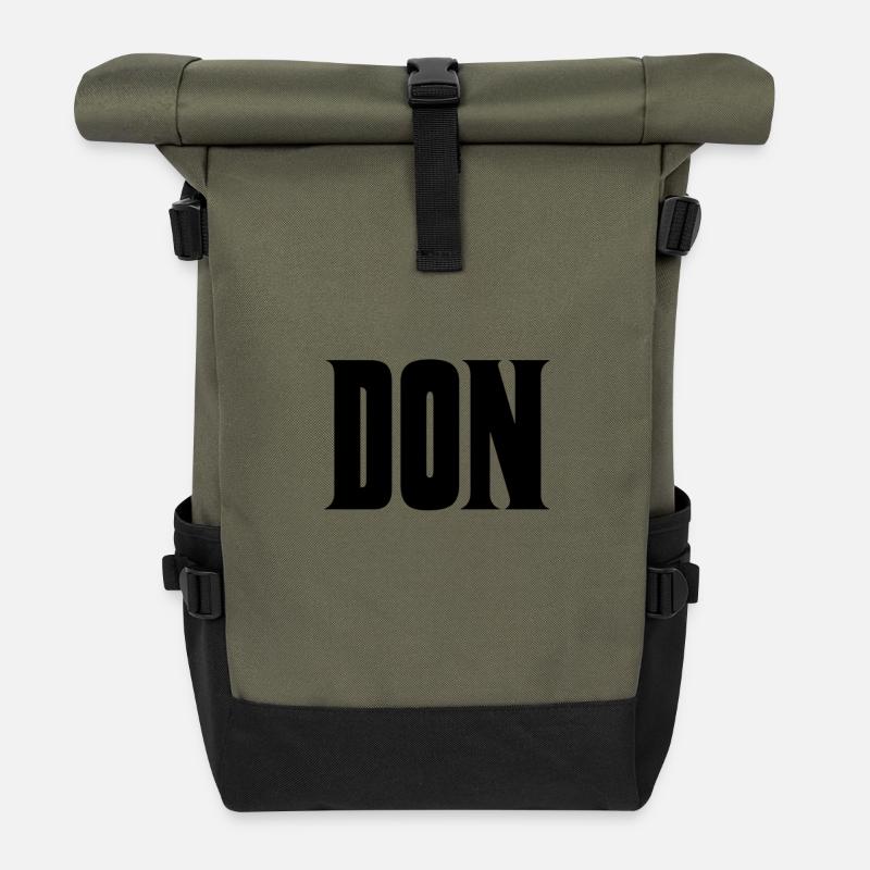 Don detail DON - Roll Top Backpack - olive/black