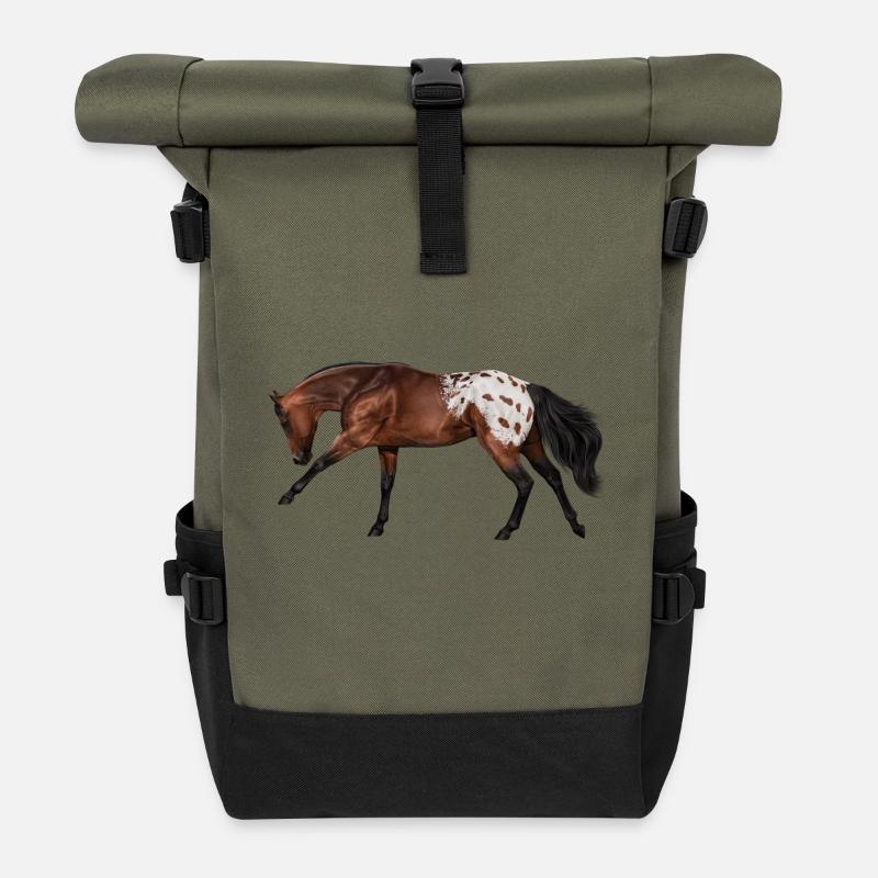 Okie - Roll Top Backpack - olive/black