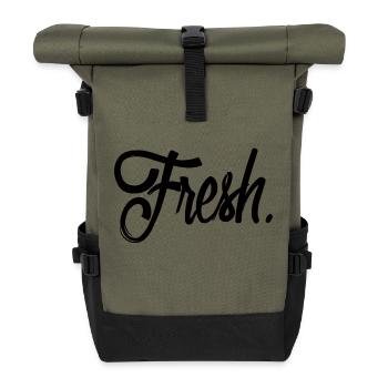 fresh black - Roll Top Backpack - olive/black - Front
