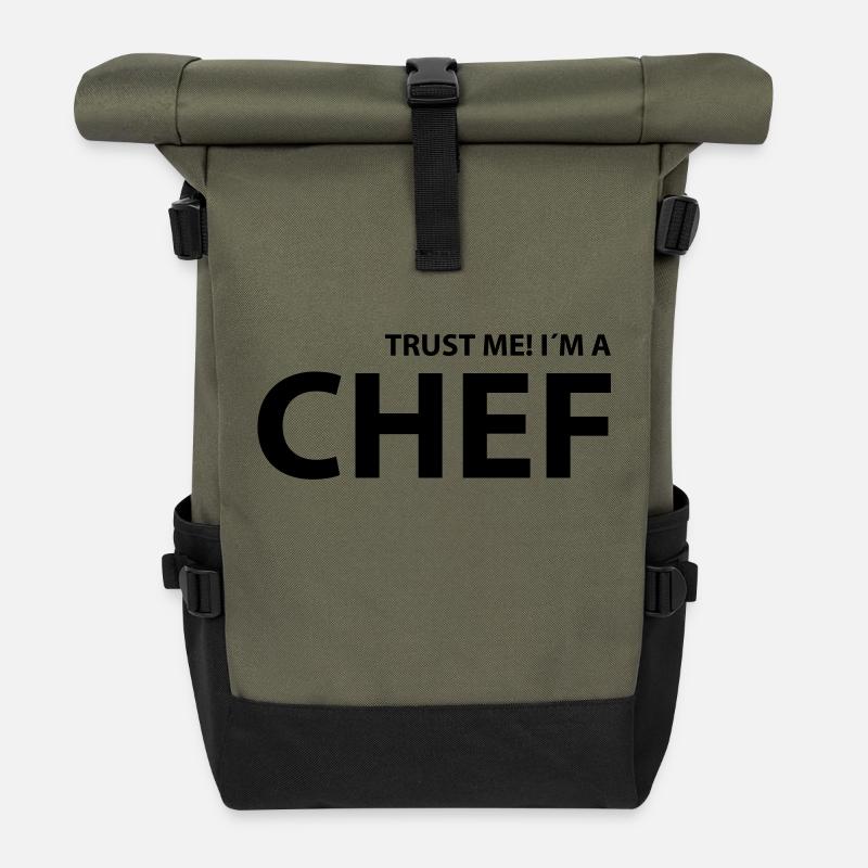 chef - Rolltop Rucksack - Olive/Schwarz