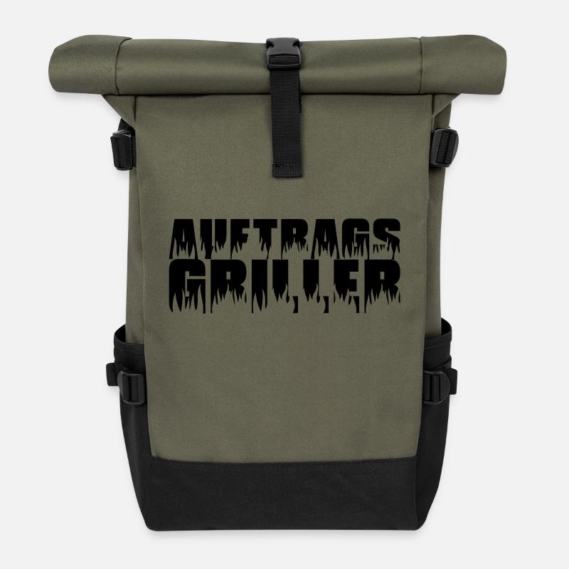 Afin Griller - Sac à dos roll top - olive/noir
