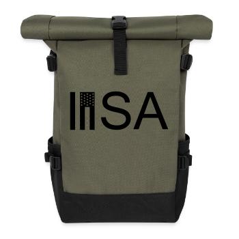USA - Roll Top Backpack - olive/black - Front