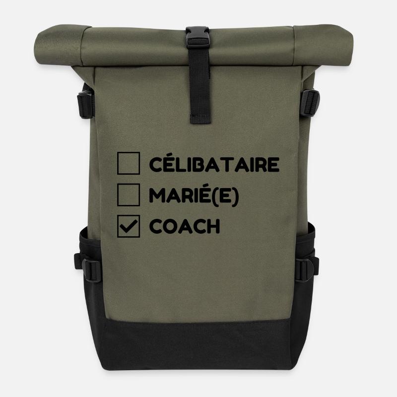 Coach / Coaching / Trainer / Sport - Rolltop Rucksack - Olive/Schwarz