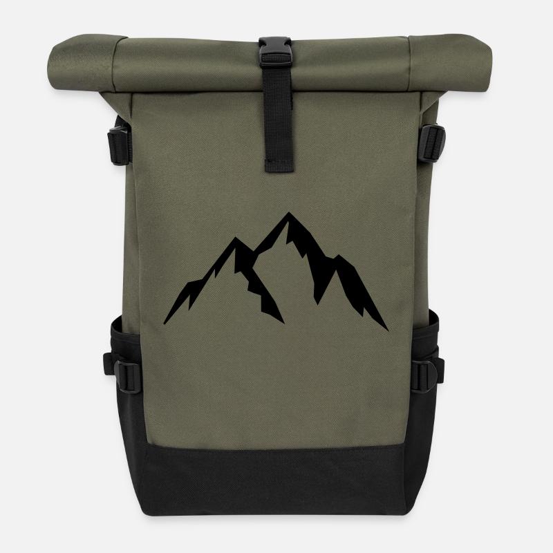 mountains - Rolltop Rucksack - Olive/Schwarz