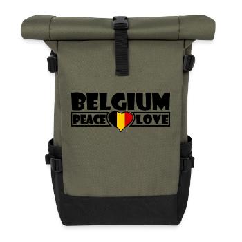 Belgium - Roll Top Backpack - olive/black - Front