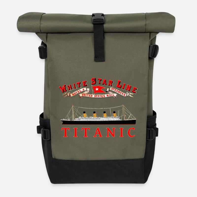 TITANIC Kreation Louis RUNEMBERG © Adagp - Rolltop Rucksack - Olive/Schwarz