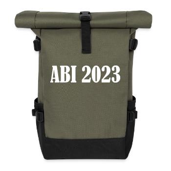 Abi 2023 - Rolltop Rucksack - Olive/Schwarz - Vorne