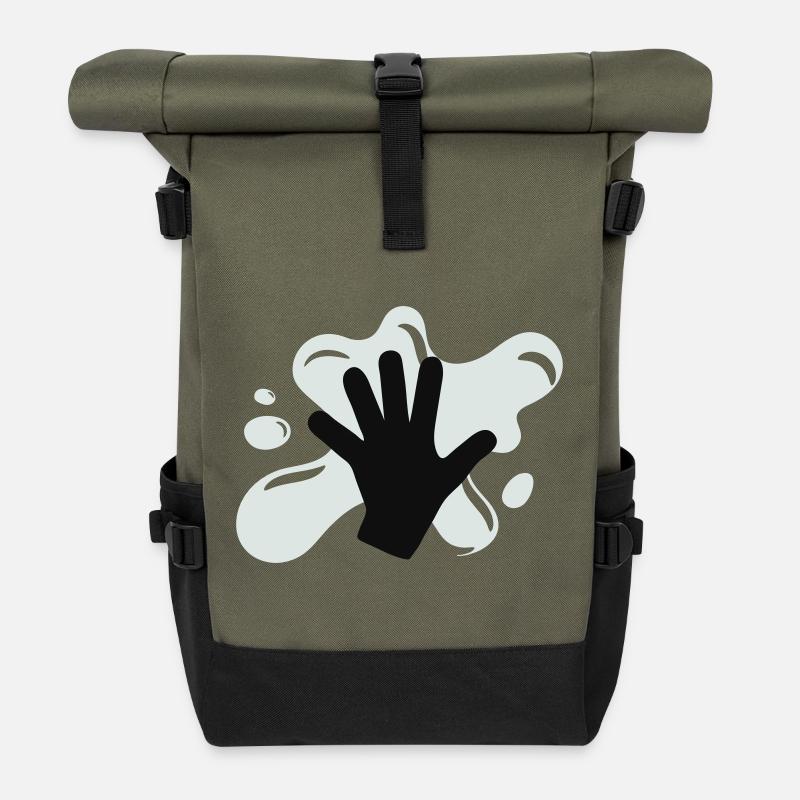 Climate Glue Action - Roll Top Backpack - olive/black