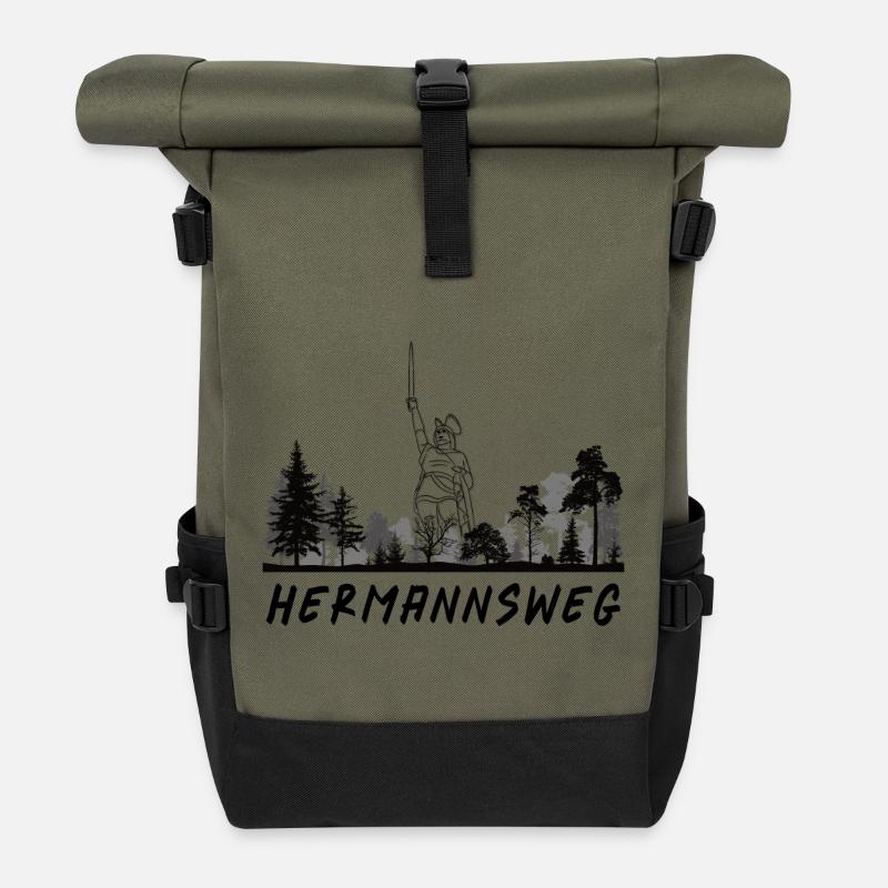 Hermannsweg - Rolltop Rucksack - Olive/Schwarz