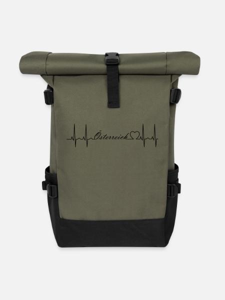 Autriche - Sac à dos roll top - olive/noir