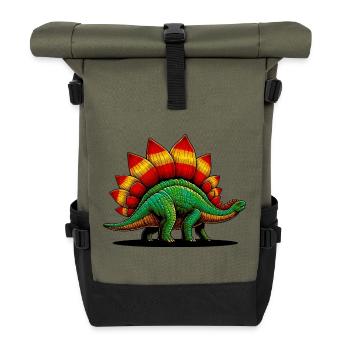 Dinosaur - Roll Top Backpack - olive/black - Front