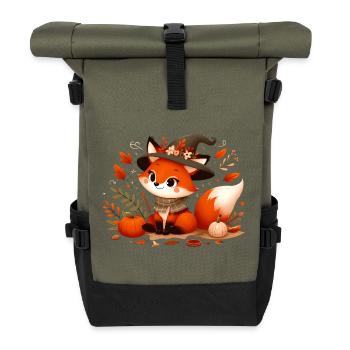 Fox Autumn 12 - Roll Top Backpack - olive/black - Front