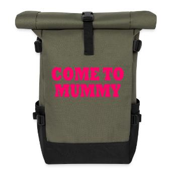come to mummy - Roll Top Backpack - olive/black - Front