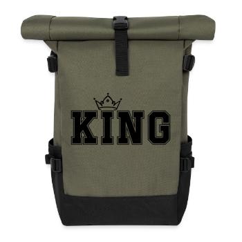 King - Roll Top Backpack - olive/black - Front