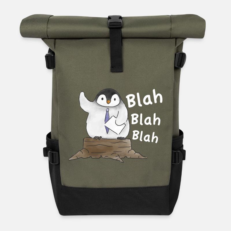 Pinguin-Rede Penguin Speech  - Rolltop Rucksack - Olive/Schwarz