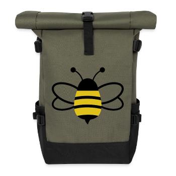 Honey bee - Roll Top Backpack - olive/black - Front