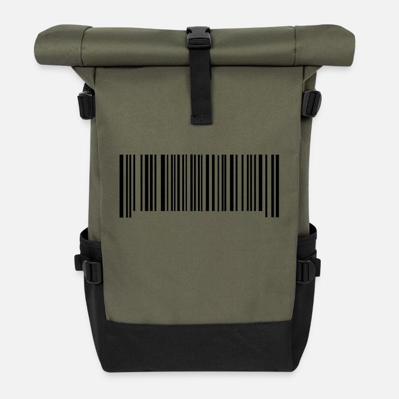 Strichcode - Rolltop Rucksack - Olive/Schwarz