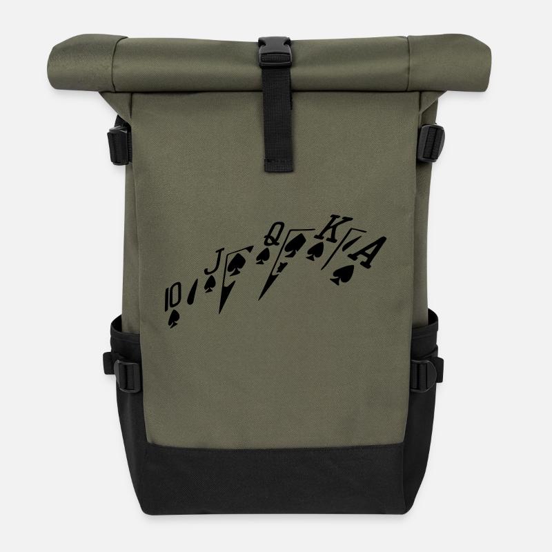 farb - Rolltop Rucksack - Olive/Schwarz