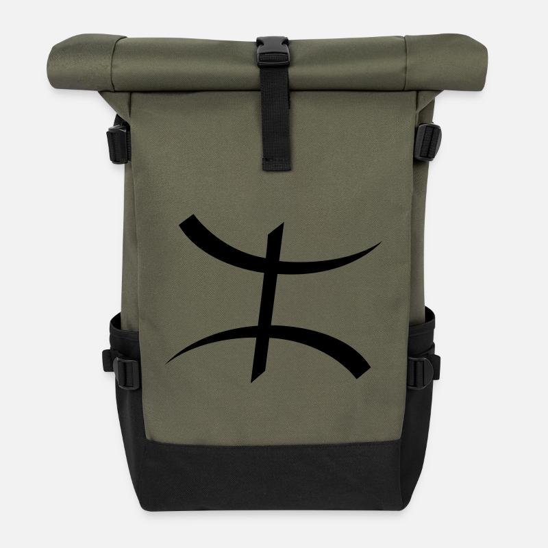 Symbole Kabyle par Helfspawn - Sac à dos roll top - olive/noir