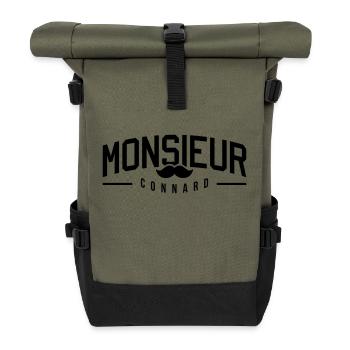 Monsieur-connard - Sac à dos roll top - olive/noir - Devant
