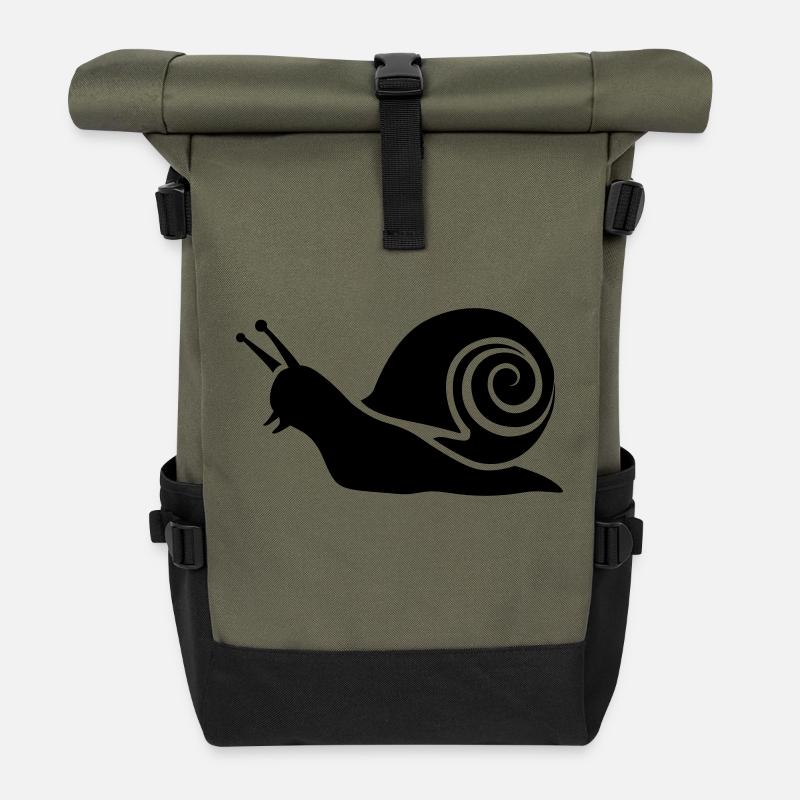 Schnecke - Rolltop Rucksack - Olive/Schwarz