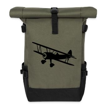Avion - Fly - Sac à dos roll top - olive/noir - Devant