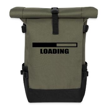 loading - Roll Top Backpack - olive/black - Front
