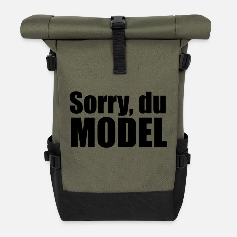 Sorry du Model - Rolltop Rucksack - Olive/Schwarz