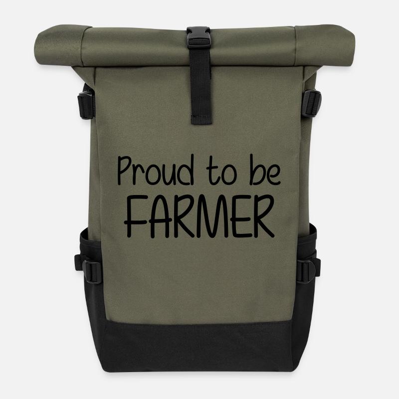 Proud to be Farmer - Rolltop Rucksack - Olive/Schwarz