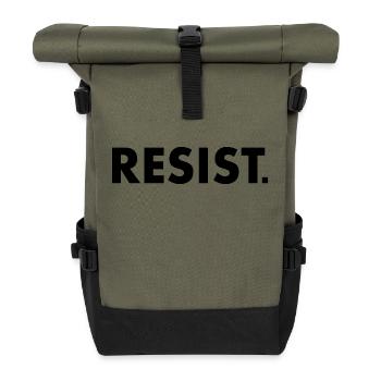 Resist - Roll Top Backpack - olive/black - Front