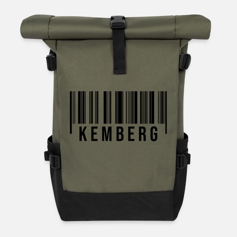 Kemberg Strichcode - Rolltop Rucksack - Olive/Schwarz