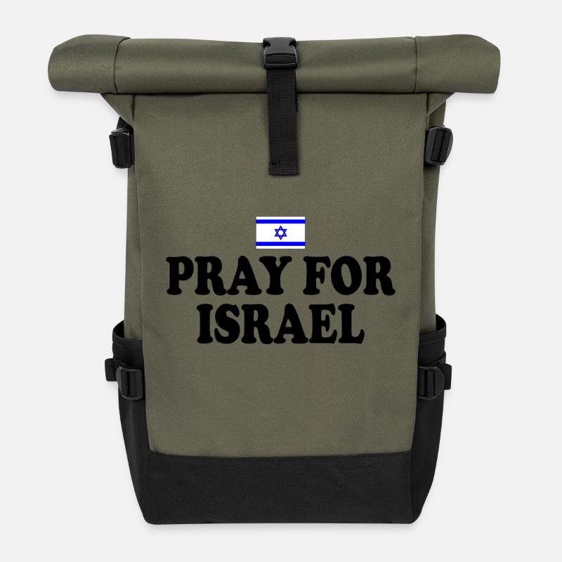 Pray for israel - Rolltop Rucksack - Olive/Schwarz