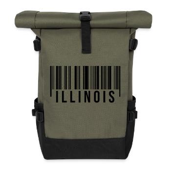 Illinois Barcode - Rolltop Rucksack - Olive/Schwarz - Vorne