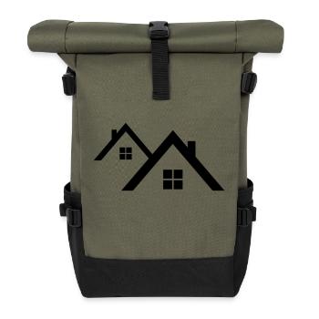 Roof - Roll Top Backpack - olive/black - Front