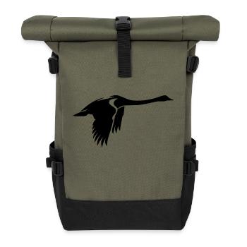 Cygne volant élégant - Sac à dos roll top - olive/noir - Devant