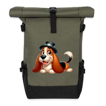 Basset 7 - Roll Top Backpack - olive/black - Front