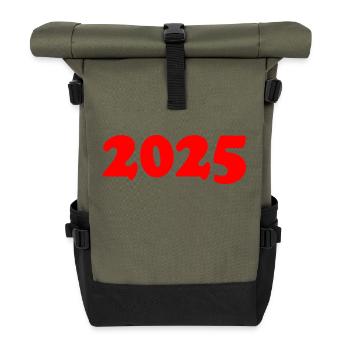 2025 - Roll Top Backpack - olive/black - Front