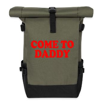 come to daddy - Rolltop Rucksack - Olive/Schwarz - Vorne