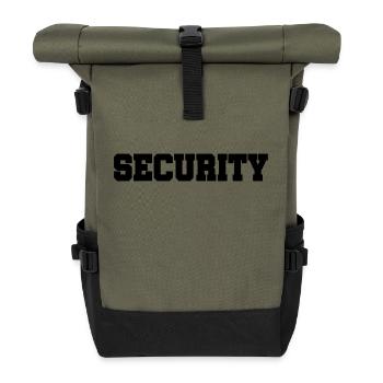 Security - Security Service - Guarding - Protection - Roll Top Backpack - olive/black - Front